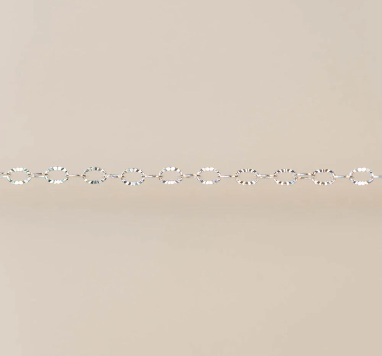925 sterling silver textured flatten oval chain Custom Bracelet/Anklet/Necklace