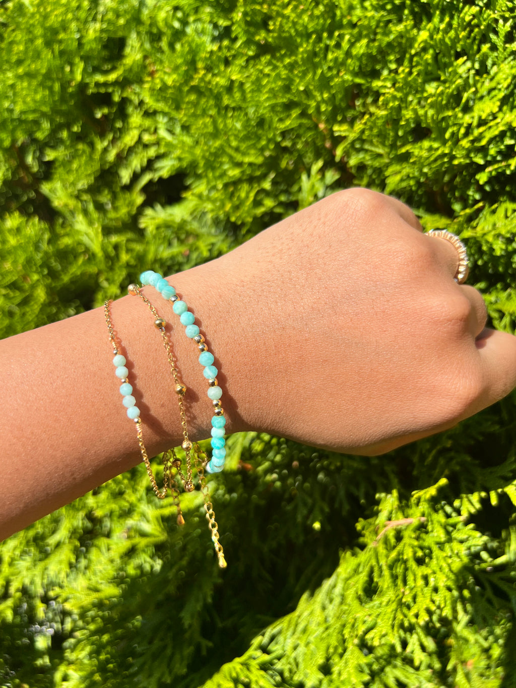 Teal stone stacker set