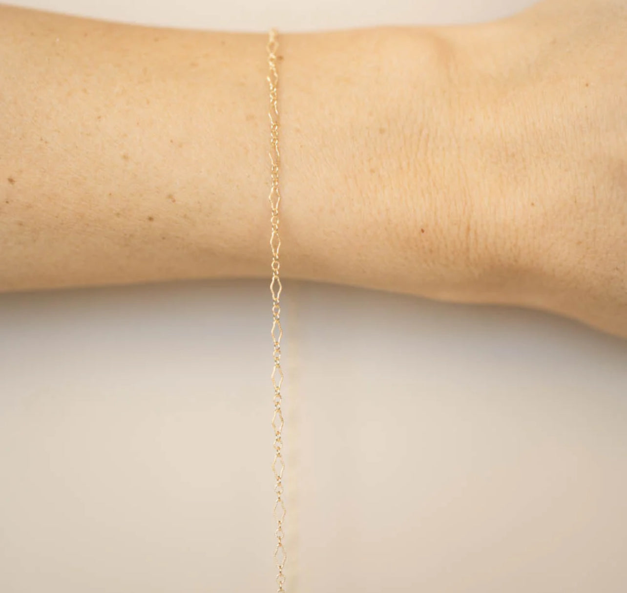 Gold filled Textured diamond triple link Custom Bracelet/Anklet/Necklace