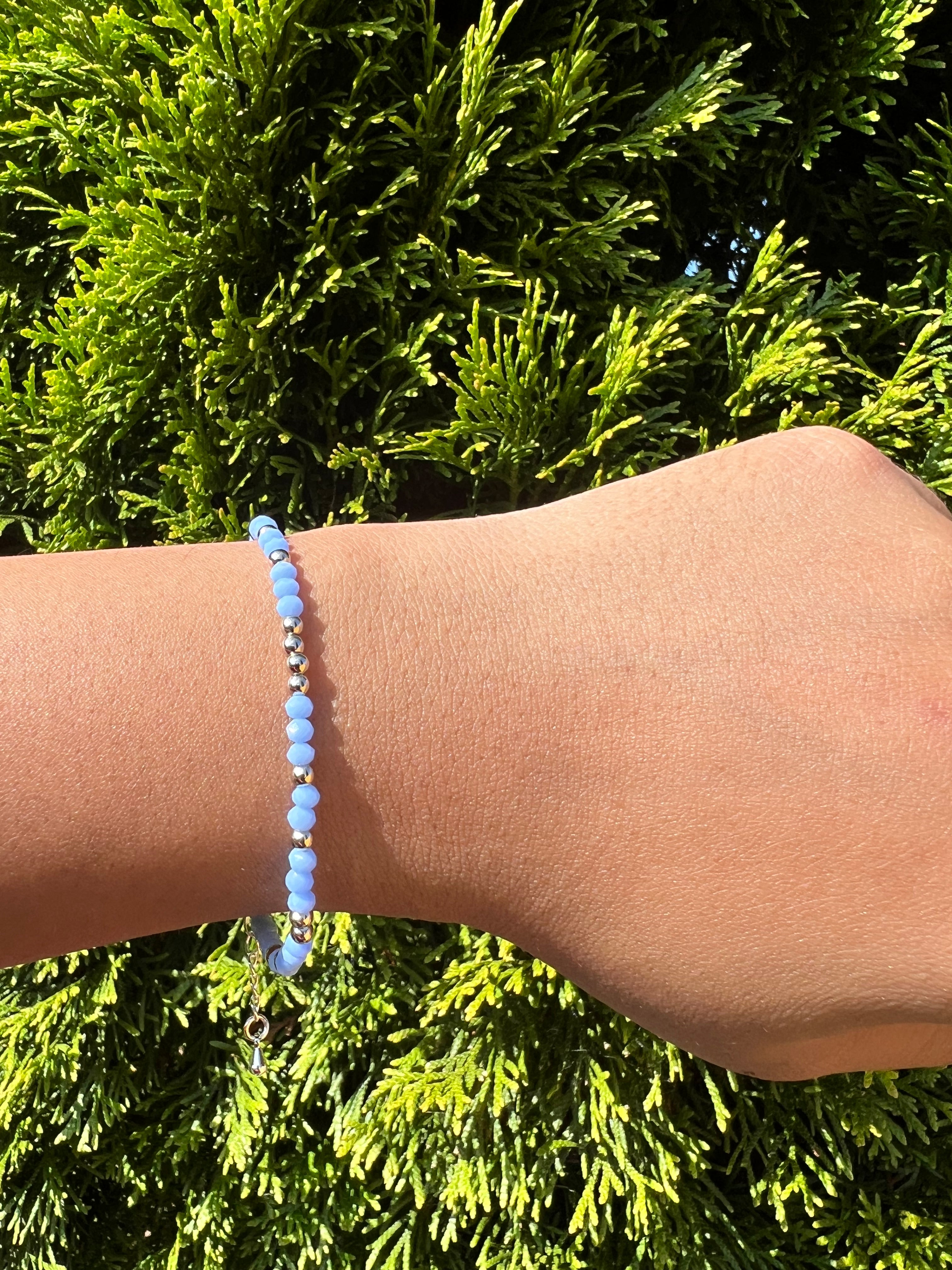 Blue crystal bracelet or set