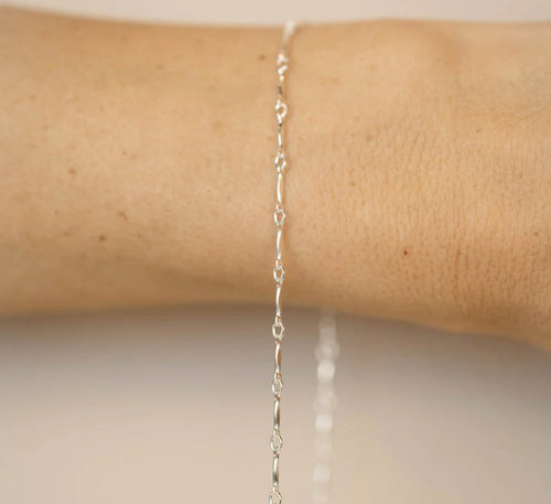 Flat bar chain Custom Bracelet/Anklet/Necklace
