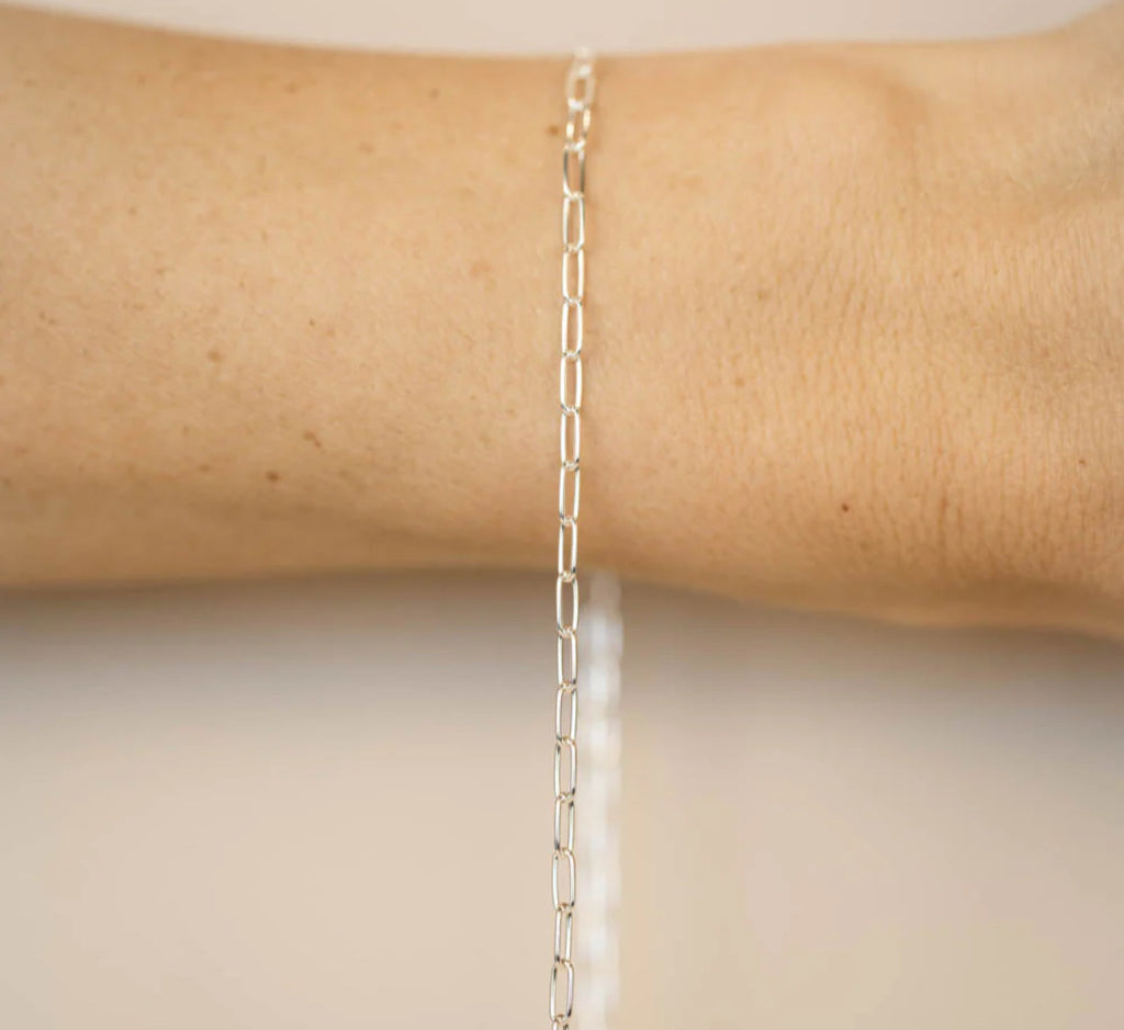 925 sterling silver paperclip chain Custom Bracelet/Anklet/Necklace