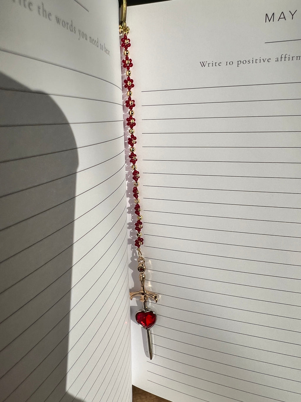 Fantasy Bookmark with Daisy and sword