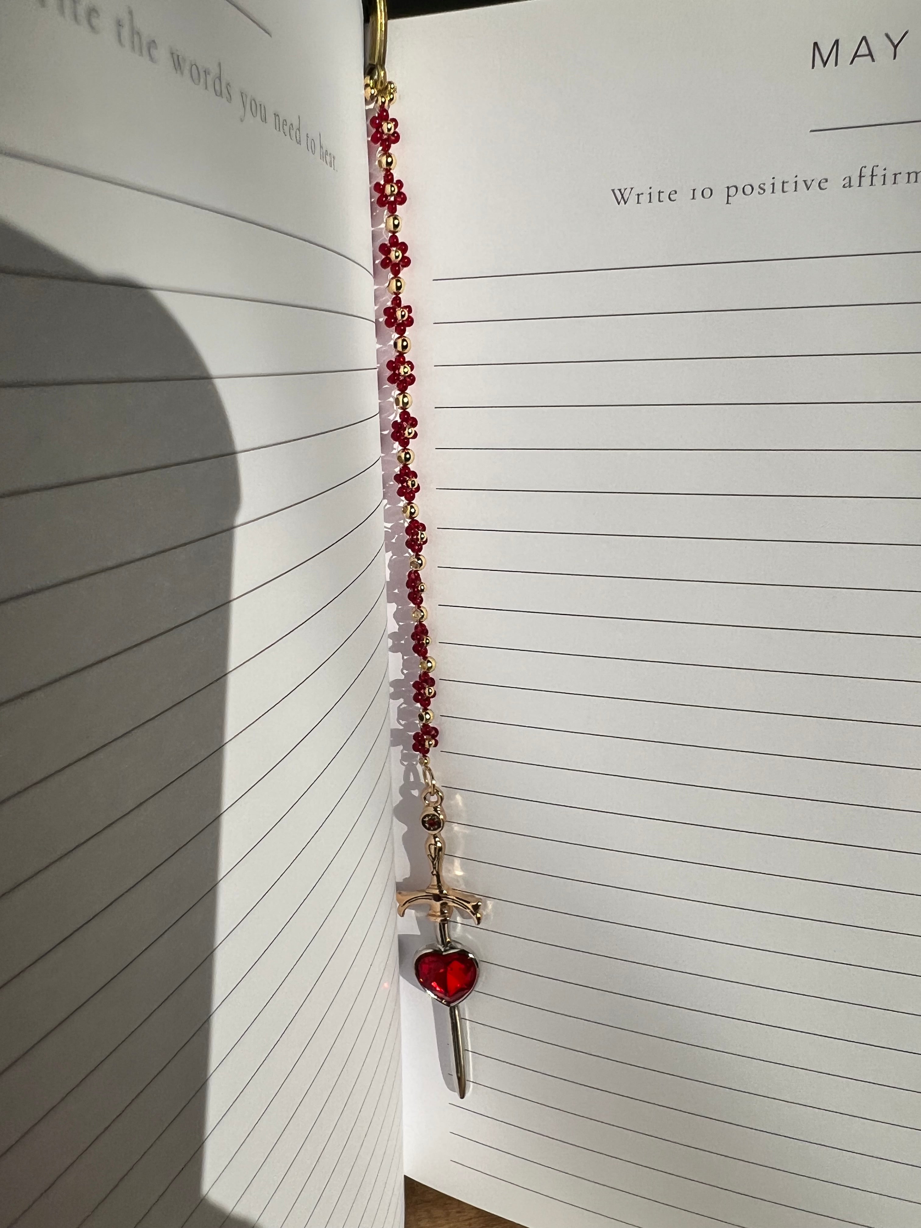 Fantasy Bookmark with Daisy and sword