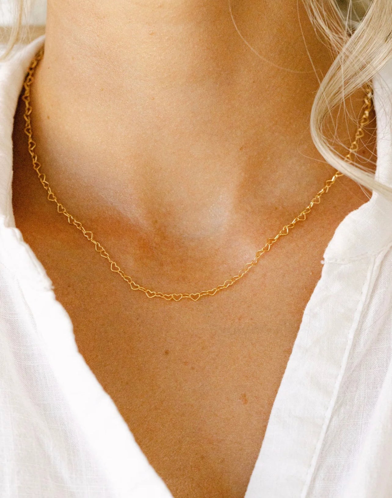 Gold filled heart chain Custom Bracelet/Anklet/Necklace