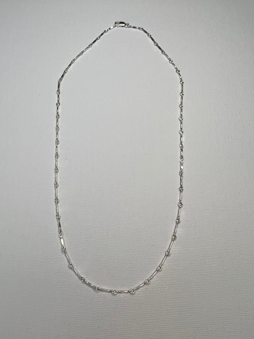 17 inch 925 sterling silver bar Necklace