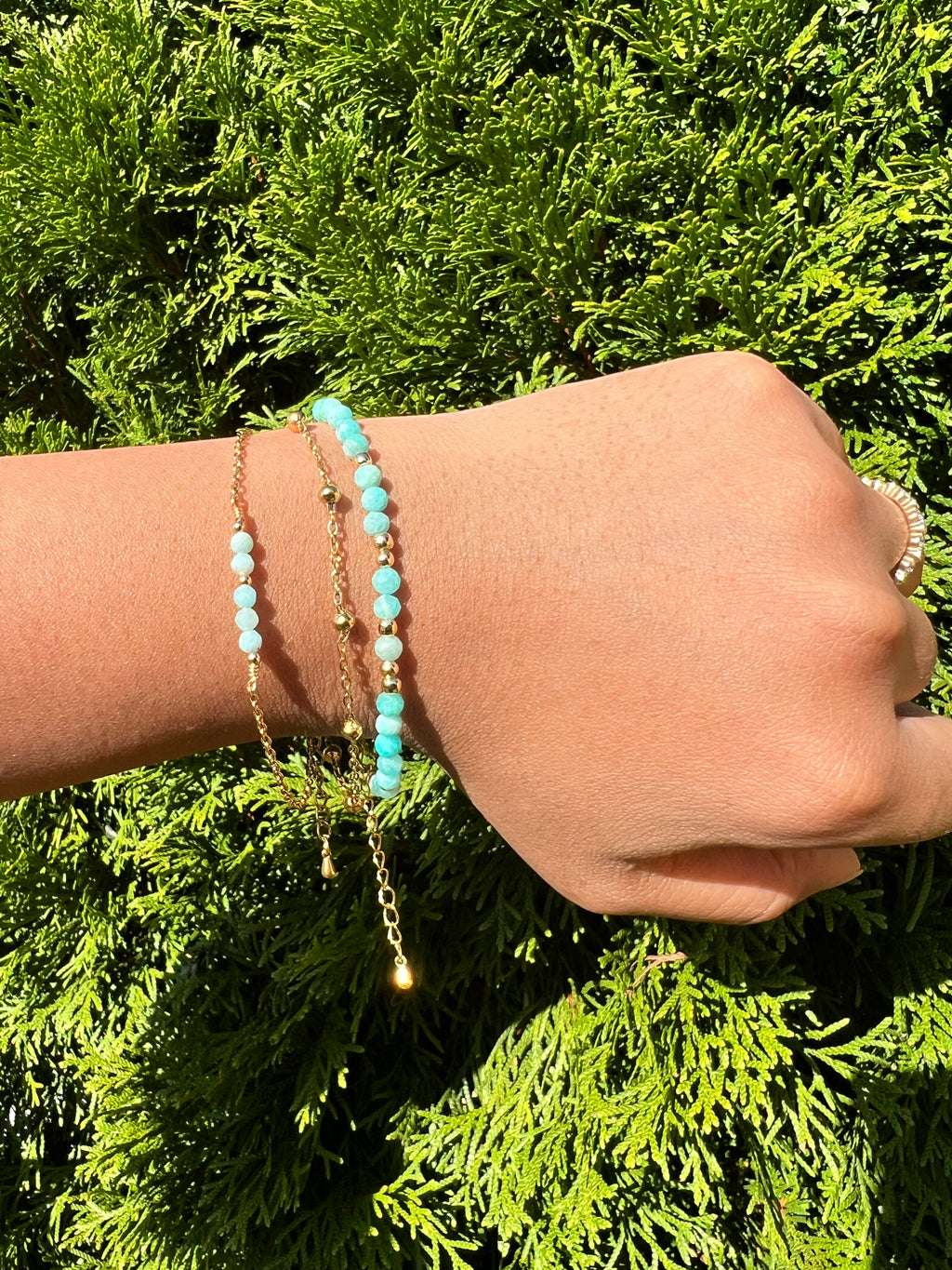 Teal stone stacker set