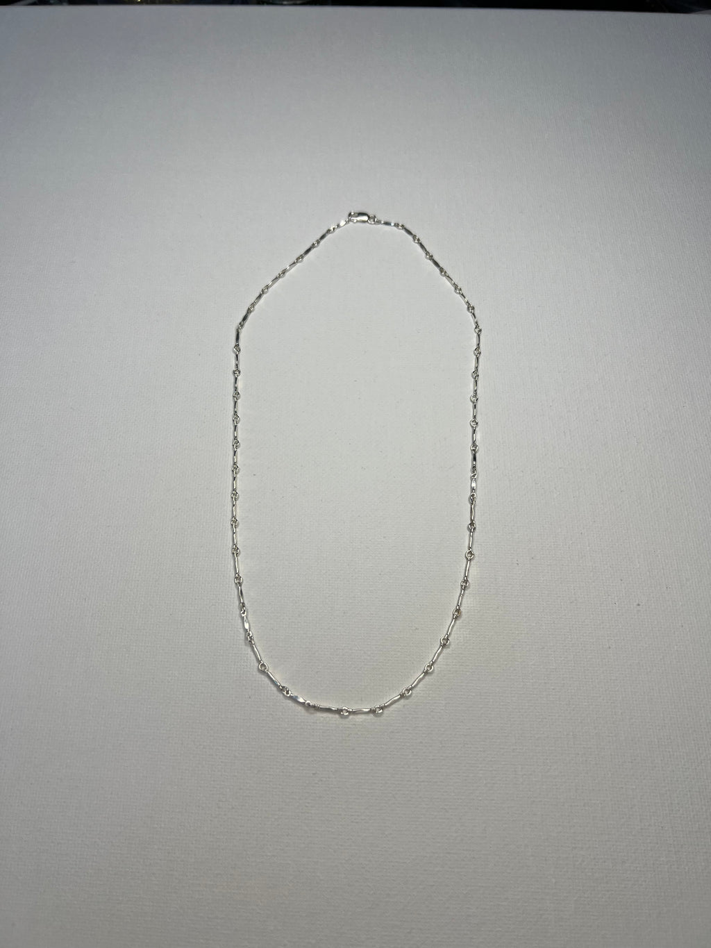 17 inch 925 sterling silver bar Necklace