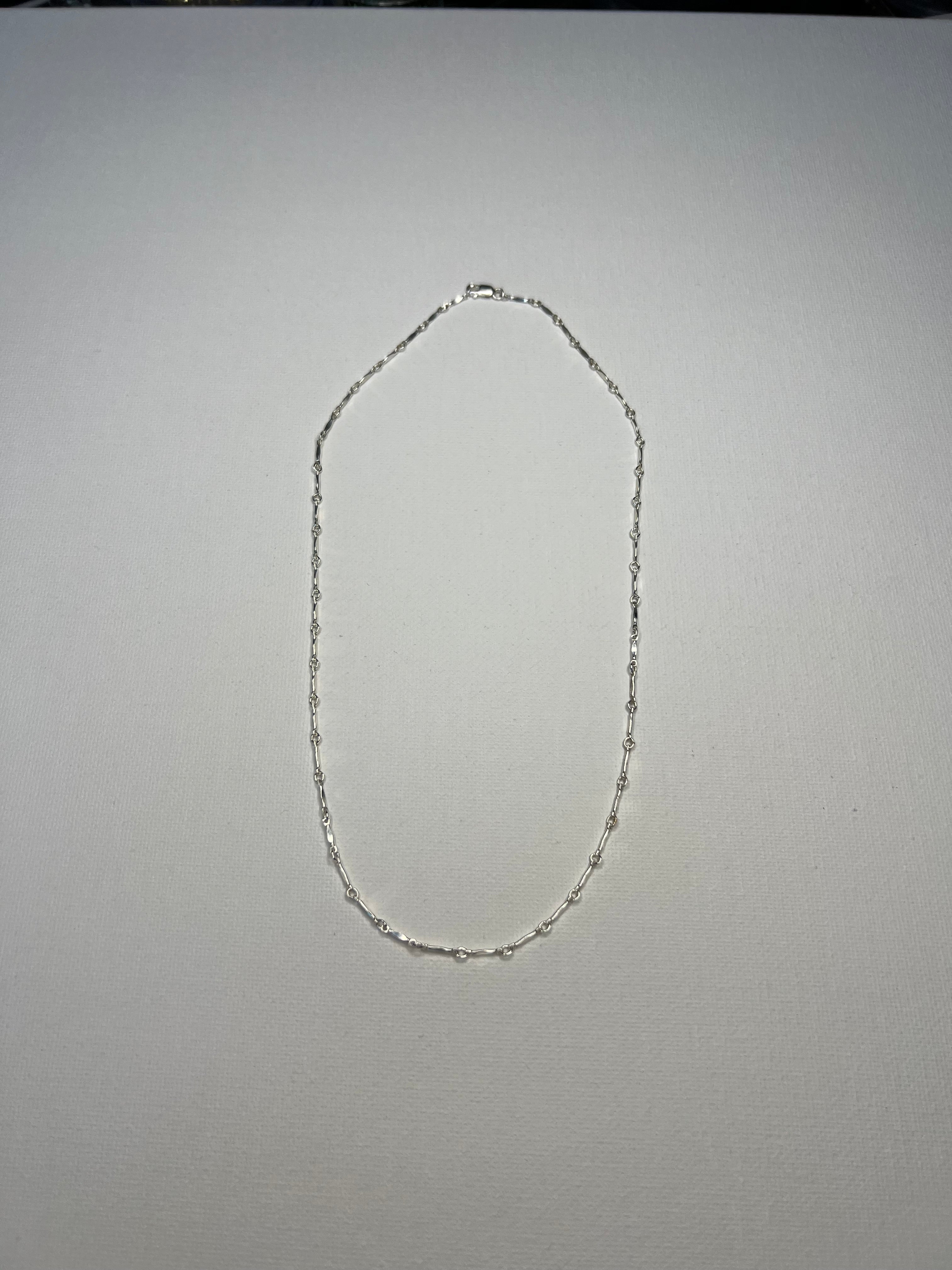 17 inch 925 sterling silver bar Necklace