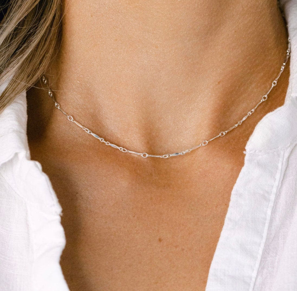 Flat bar chain Custom Bracelet/Anklet/Necklace