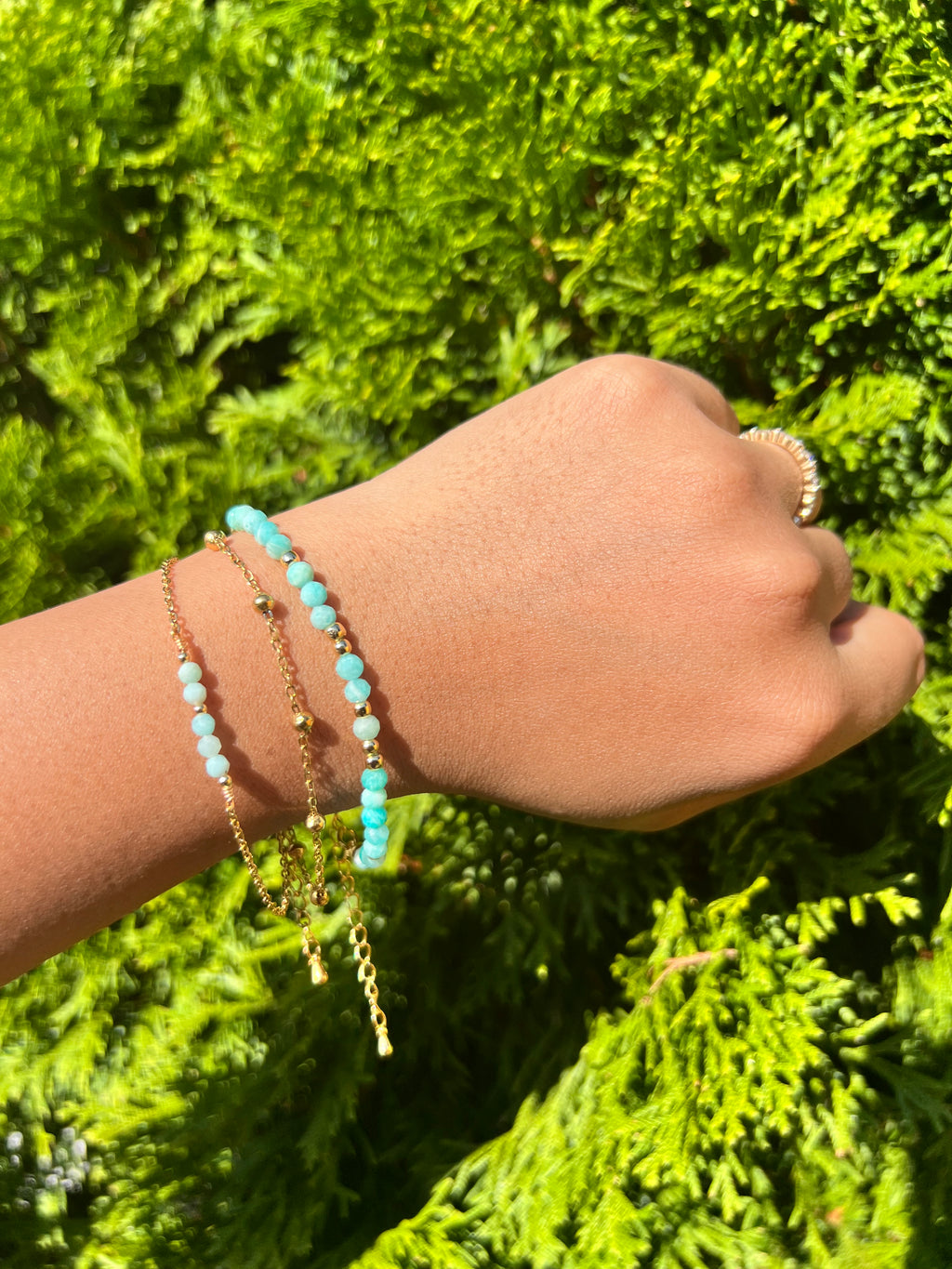 Teal stone stacker set