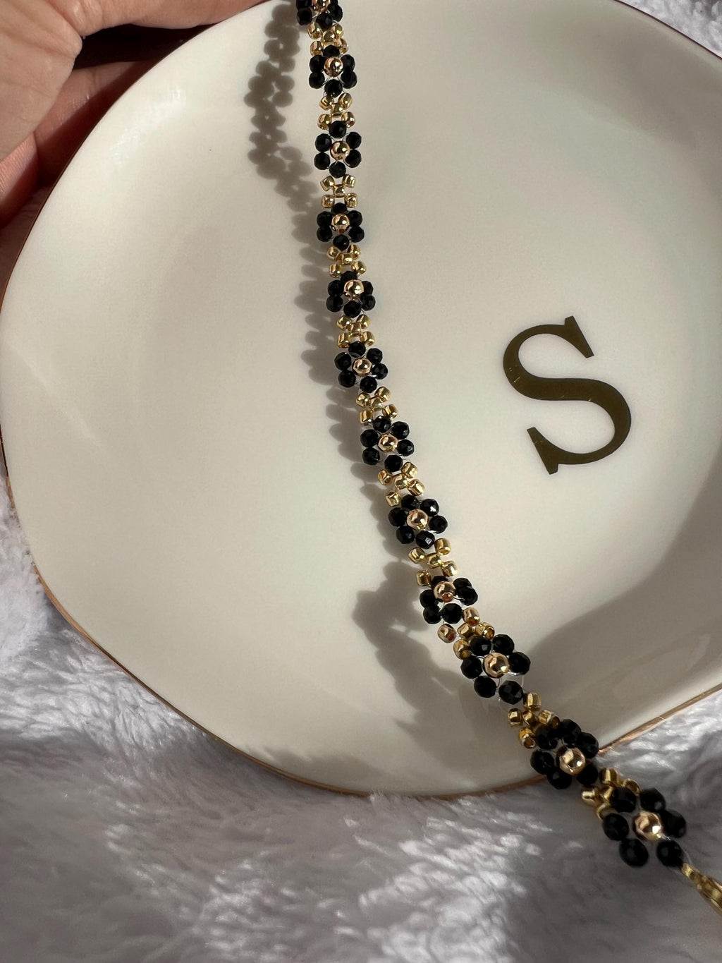 Black stone beaded Bracelet