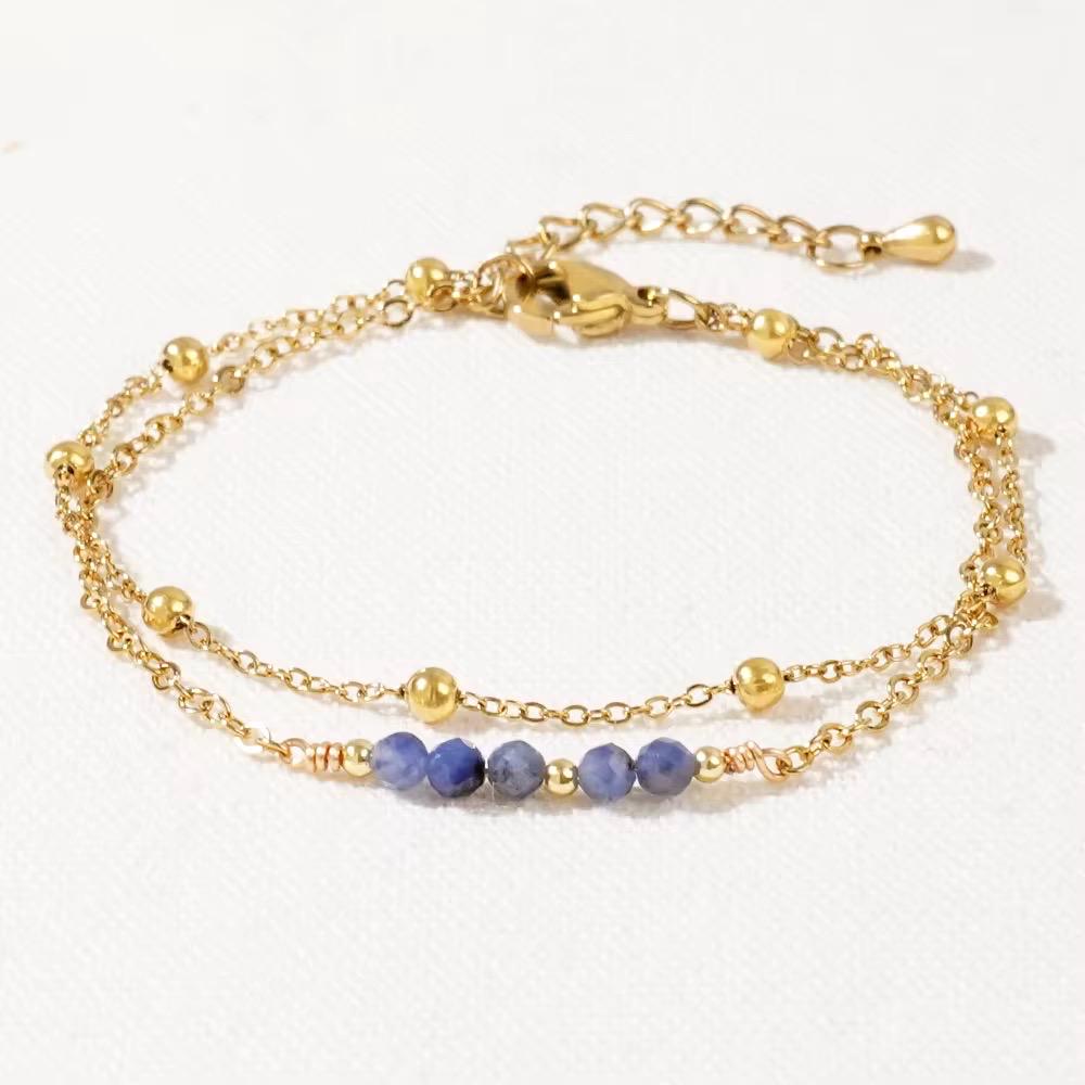 Natural stone beaded Bracelet, Daisy Bracelet, Bracelet, Dainty, Aesthetic, Matching Bracelets, Gift for Her, semiprecious