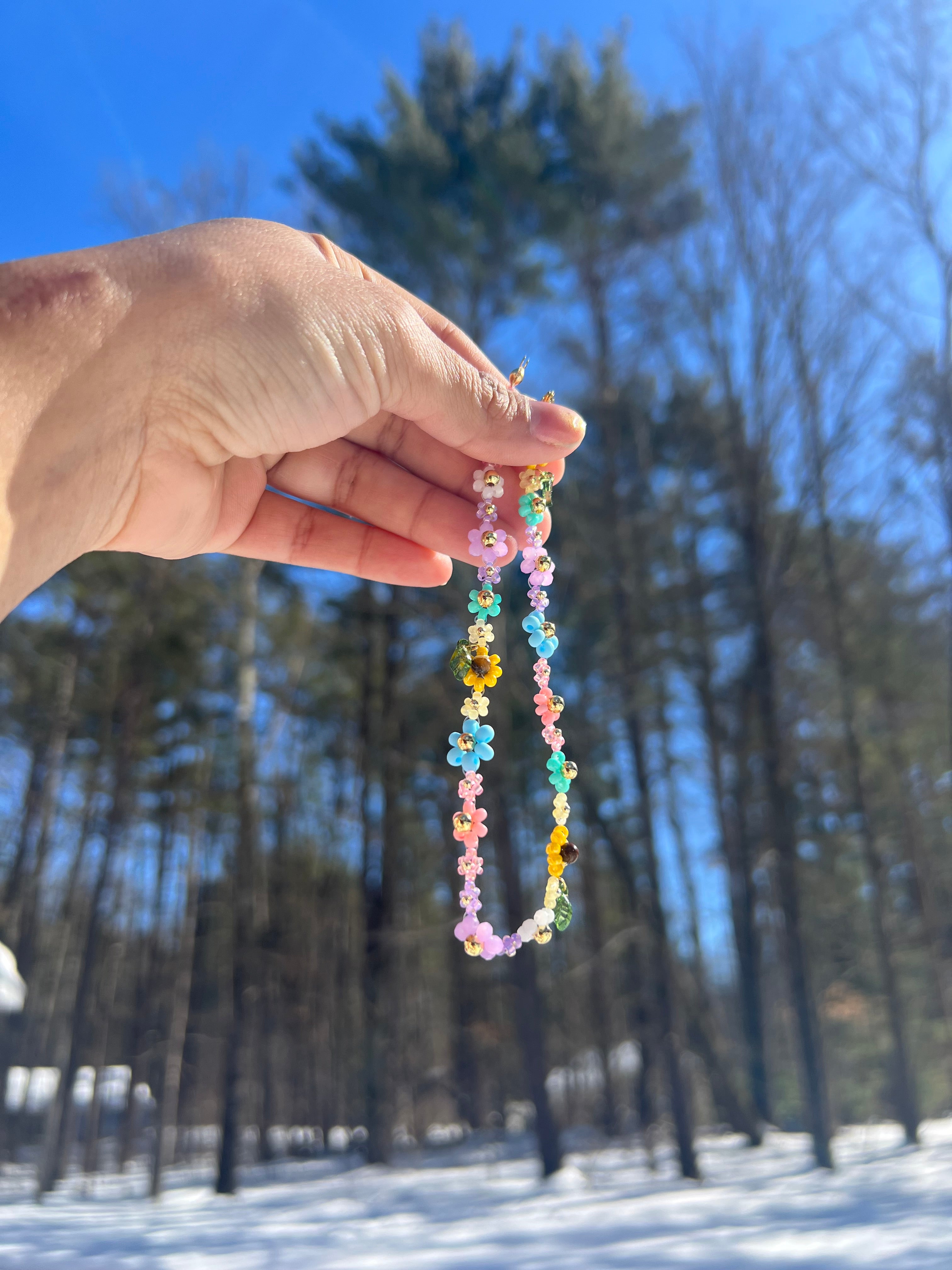 Easter Daisy necklace