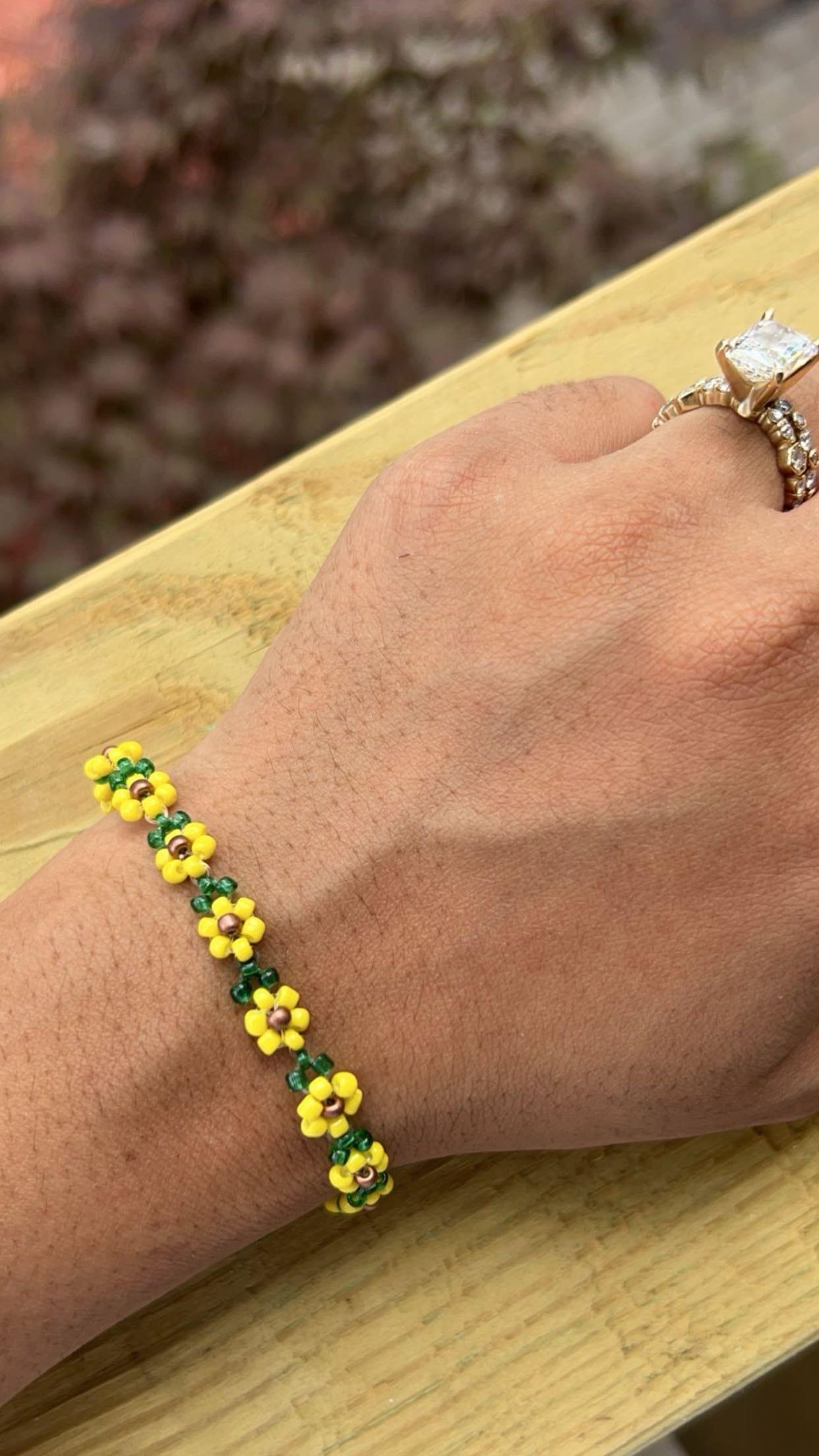 Sunflower Beaded Bracelets