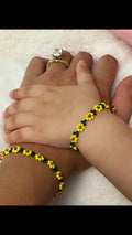Mommy & Mini Daisy sunflower bracelet-daisy bracelet- daisy flower- flower bracelets- gifts for kids- mom and baby gift- baby bracelets