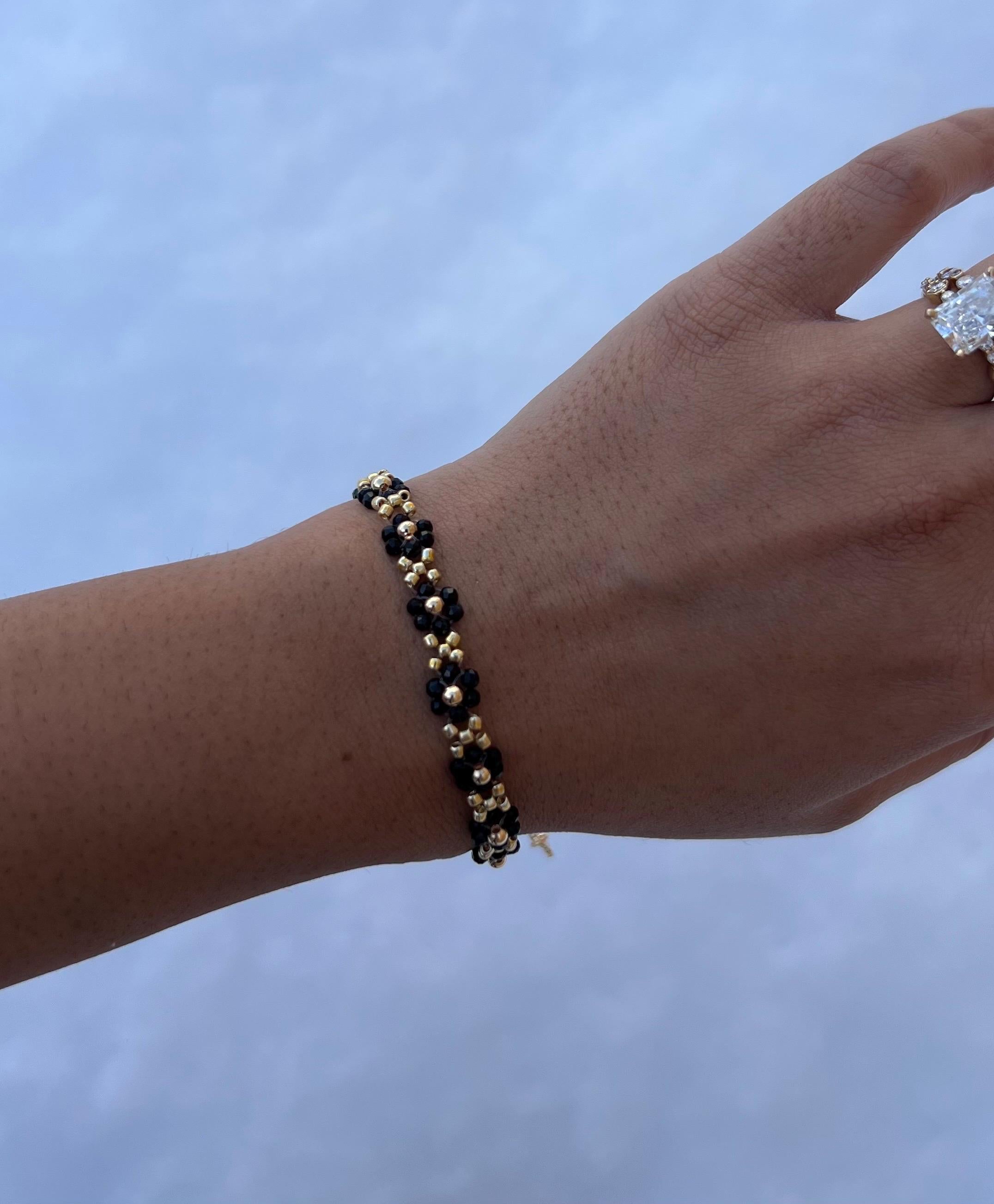 Black stone beaded Bracelet