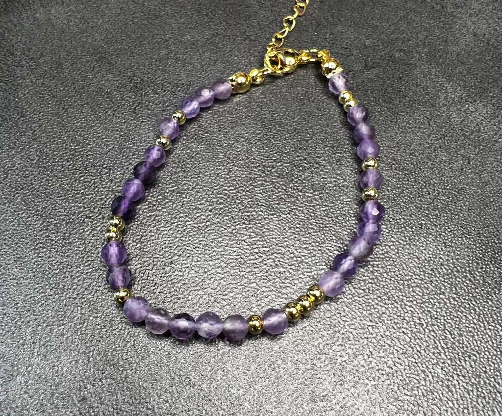 Minimalist Dainty gemstone bead bracelet