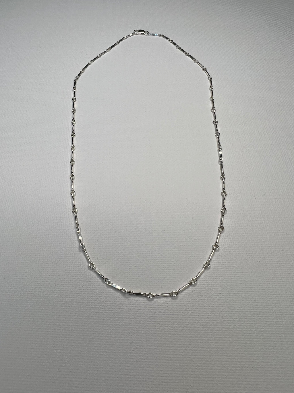 17 inch 925 sterling silver bar Necklace