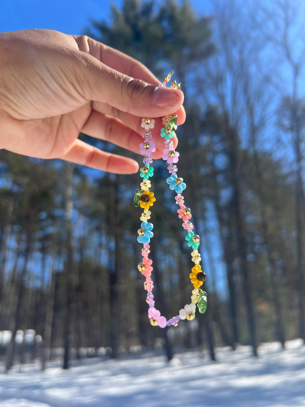 Easter Daisy necklace