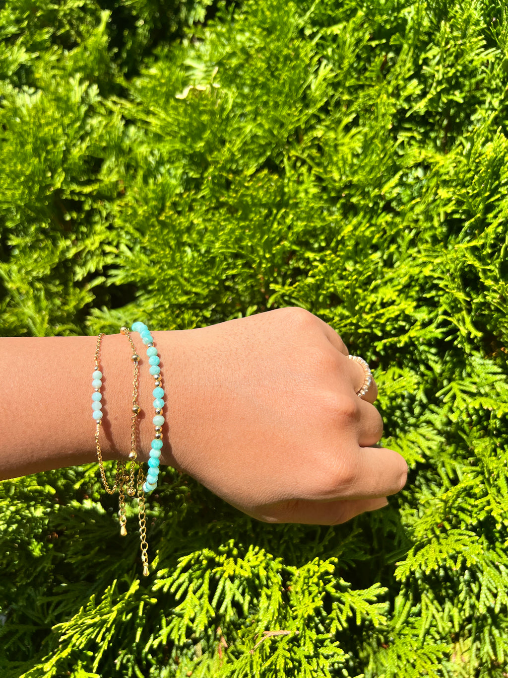 Teal stone stacker set