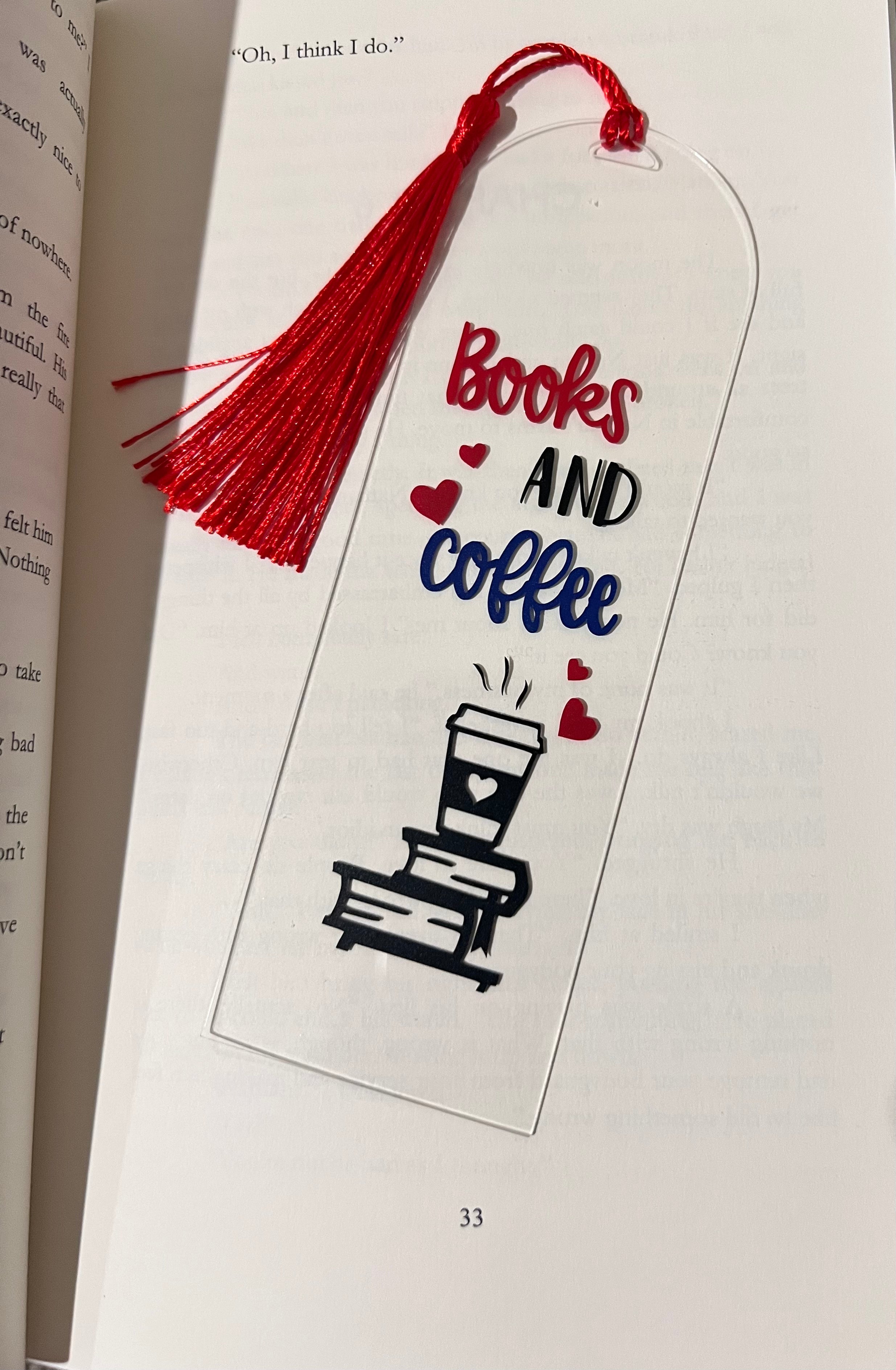 Books and coffee Acrylic Bookmark