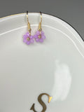 Daisy purple crystal earrings