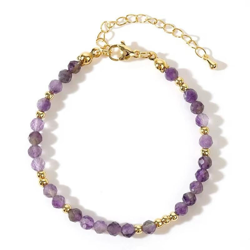Minimalist Dainty gemstone bead bracelet