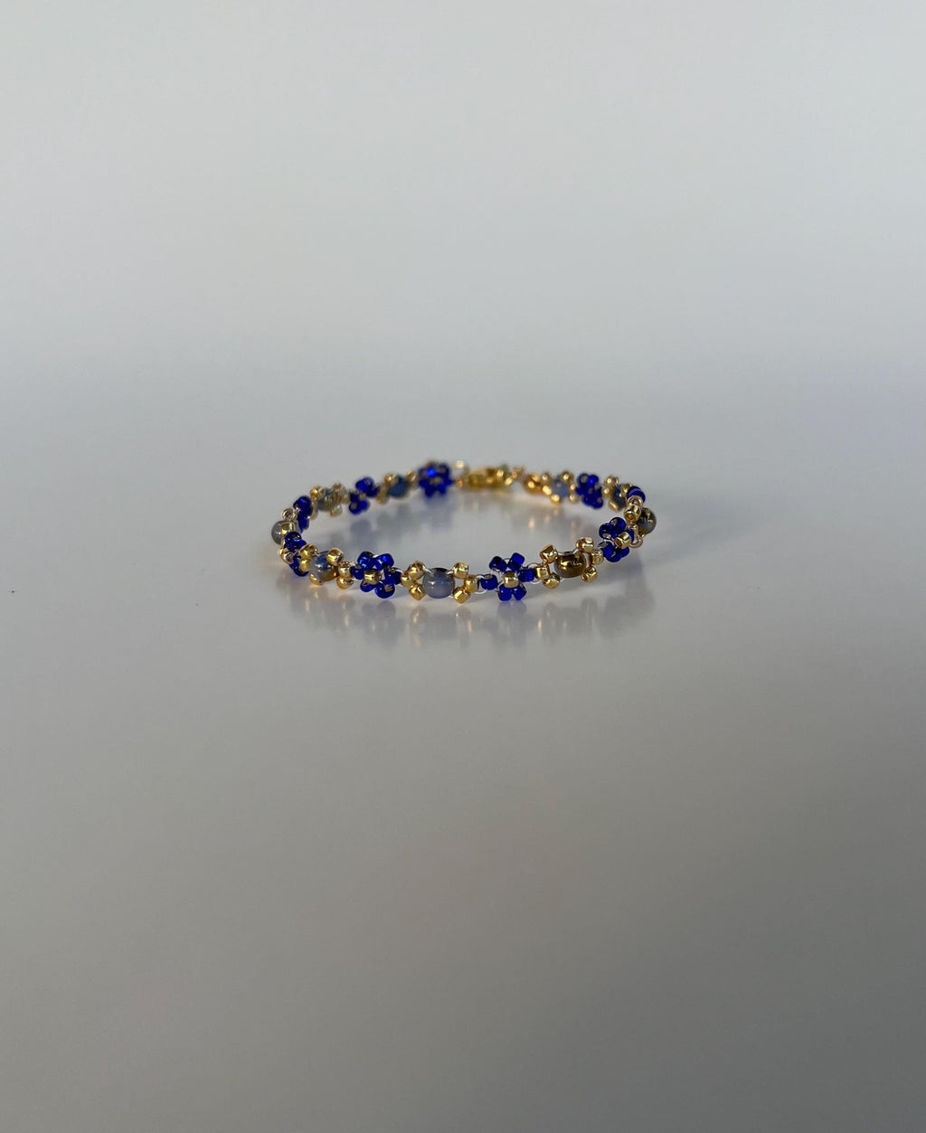 2pcs Blue set Beaded Bracelet, Daisy Bracelet, Flower Bracelet, Dainty, Aesthetic Bracelet, Matching Bracelets, Gift for Her