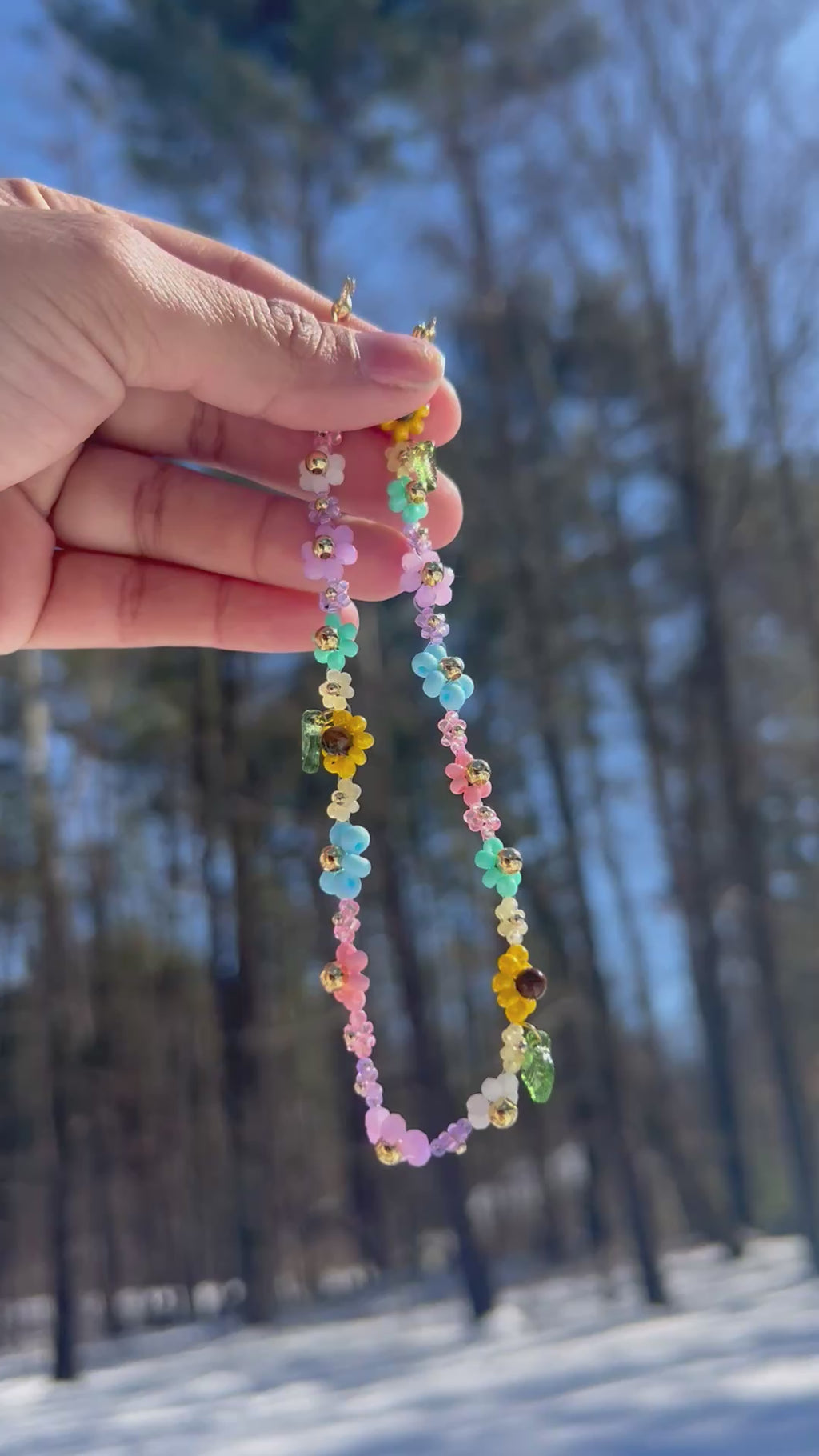 Easter Daisy necklace